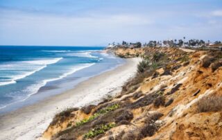 View of the beach at Carlsbad California